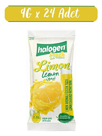 Halogen Limon Aromalı İçecek Tozu 9Gx24 Adet (1.5L)
