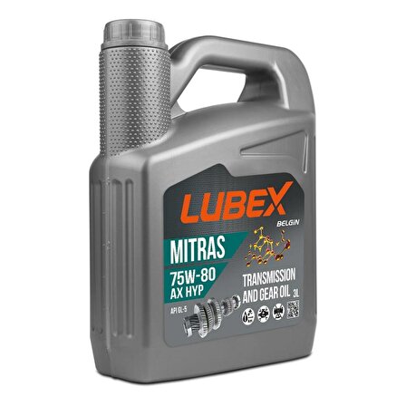 Lubex Mitras AX HYP 75W-80 3 Lt Hypoid Şanzıman Dişli Yağı