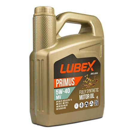 Lubex Primus MV 5W-40 4 Lt Tam Sentetik Motor Yağı