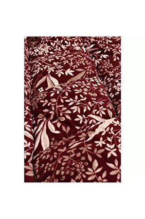 Comforter Tek Kişilik Yorgan Seti 160*240 Botanica Bordo bordo Renk Tek Ebat Beden