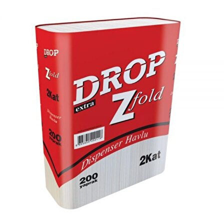 Drop Z Katlı Dispenser Havlu 21X22,5 Cm 200 Yaprak 12li Koli