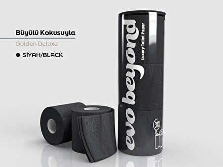 Only Evo Beyond Golden Deluxe Kokulu Siyah 3'lü Tuvalet Kağıdı