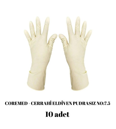 COREMED - CERRAHİ ELDİVEN PUDRASIZ NO:7.5 - 10 ADET