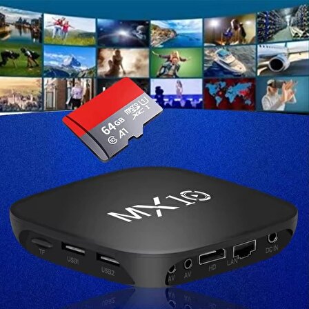 Mx10 Box S Android TV 12.5 Sürüm 128+512 GB