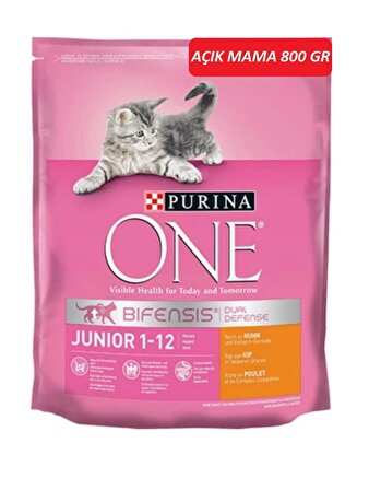 Purina One Junior 1-12 Ay Tavuklu Kedi Maması 800 GR Açık Mama
