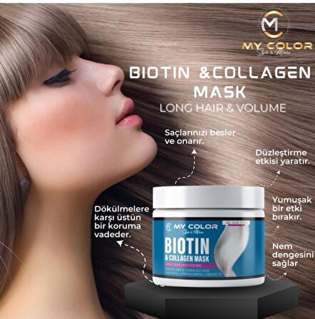 Mycolor style&more Bıotin &collagen mask 500ml onarıcı besleyici dökülme karşıtı