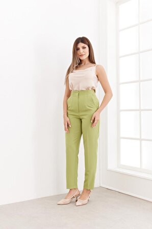 Zara Model Kumaş Pantolon-Yağ Yeşili