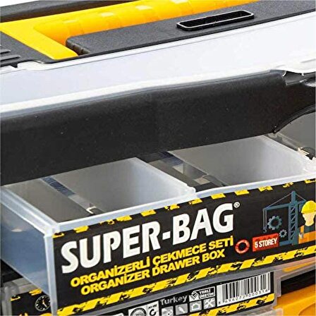 Super-Bag 5 Çekmeceli Organizer Takım Çantası - Asr2071