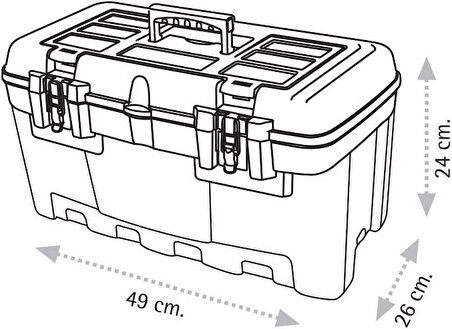 Super-Bag 19" Metal Kilitli Takım-Alet Çantası - Asr2077