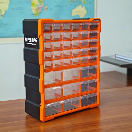 Super Bag Mono Blok Çekmeceli Organizer 39'Lu Büyük Boy Asr-6001