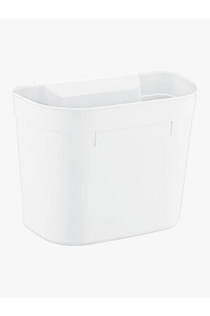 Flosoft Dolap İçi Askılı Çöp Kovası, Dolap Kapağı Asmalı Çöp Kutusu Beyaz