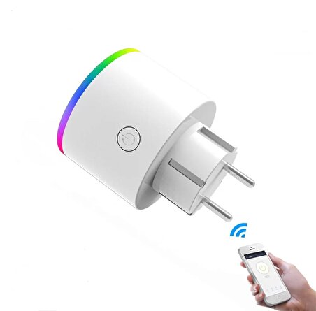 RGB Ledli 3680W Akıllı Wi-FiKontrollü Priz Fsm2