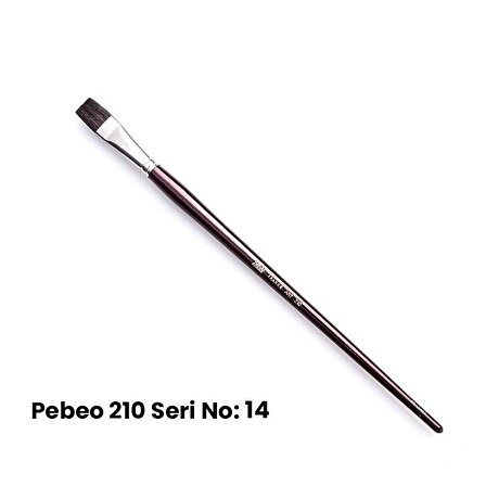 Pebeo 210 Seri Samur Düz Kesik Uçlu Fırça No 14