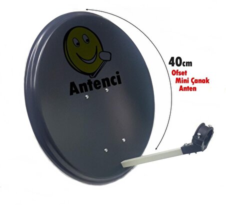 Antenci 40cm mini Çanak Anten + Next LNB + 10mt Kablo