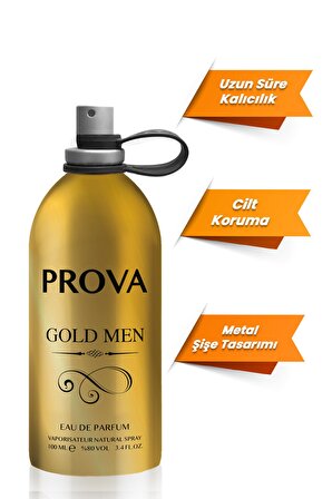 Prova Gold Men EDP Çiçeksi Erkek Parfüm 100 ml  