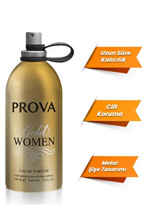 Prova Gold Women ve Gold Men Kadın ve Erkek Parfüm EDP 2 x100 ml 