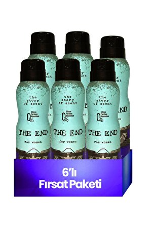 The End Antiperspirant Ter Önleyici Leke Yapmayan Kadın Sprey Deodorant 150 ml x 6