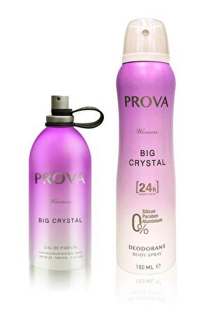 Prova Big Crystal EDP Kadın Parfüm 120 ml ve Deodorant 150 ml