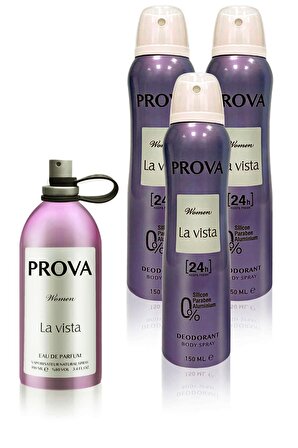 Prova La Vista EDP Kadın Parfüm 120 ml ve Deodorant 150 ml 3 Adet