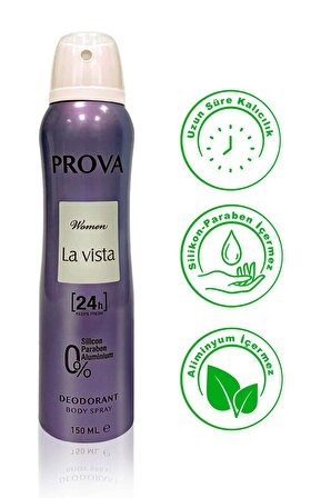 Prova La Vista EDP Kadın Parfüm 120 ml ve Deodorant 150 ml 3 Adet