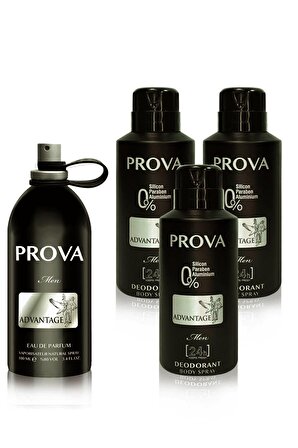 Prova Advantage EDP Erkek Parfüm 120 ml ve Deodorant 150 ml 3 Adet