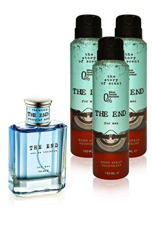 The End EDT Erkek Parfüm 100 ml ve Deodorant 150 ml 3 Adet 