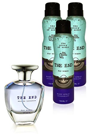 The End EDT Kadın Parfüm 100 ml ve Deodorant 150 ml 3 Adet 