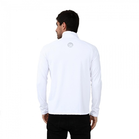 Raru Erkek Yarım Fermuarlı Sweatshirt URSUS BEYAZ