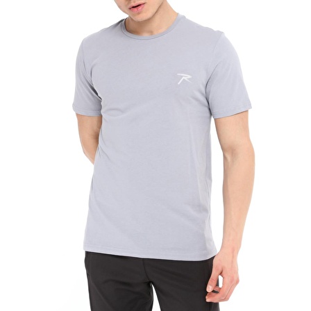 Raru Erkek %100 Pamuk T-Shirt GRAVIS GRİ