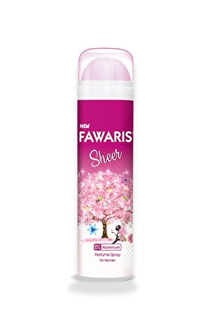 Fawaris Sheer Pudrasız Leke Yapmayan Kadın Sprey Deodorant 150 ml