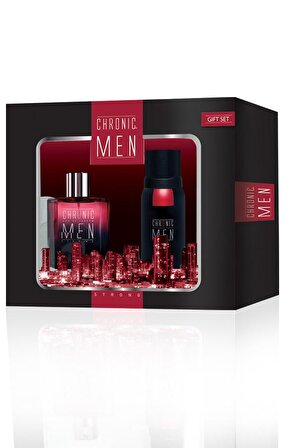 Chronic Men Erkek Parfüm&Deodorant Set Strong 100+150 ml (KOFRE)