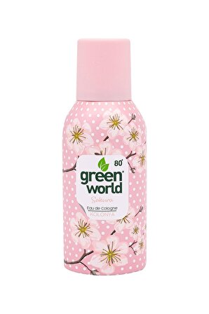 Green World Sakura 80 Derece Metal Şişe Sprey 150 ml Kolonya