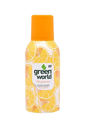 Green World Mandalina 80 Derece Metal Şişe Sprey 150 ml Kolonya