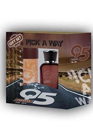 Q5 Erkek Parfüm&Deodorant Set Freedom 100+150 ml (KOFRE)
