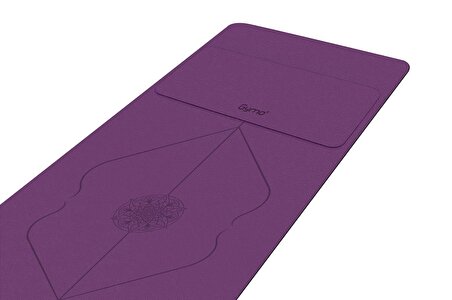 Gymo Hizalamalı 6mm TPE Yoga Matı Pilates Minderi Diz Dirsek Koruyucu Mat Hediyel