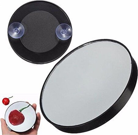 10X Büyüteçli Vantuzlu Makyaj Lens Traş Aynası Vantuzlu Büyüteçli Ayna Siyah Nokta Temizleme