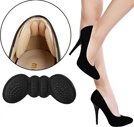 Siyah 1 Çift Ayakkabı Vurma Önleyici Yapışkanlı Topuk Süngeri, Topuk Yastık Pedi Ayakkabı Daratlma P