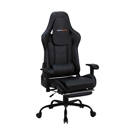 Adore Gaming Combo Profesyonel Oyuncu ve Çalışma Koltuğu-Siyah 71x130-139,5x58 cm (GxYxD)