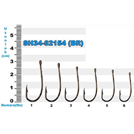 SH34-82154 Sea Horse No: 4/0 Bronz İğne (10'lu)