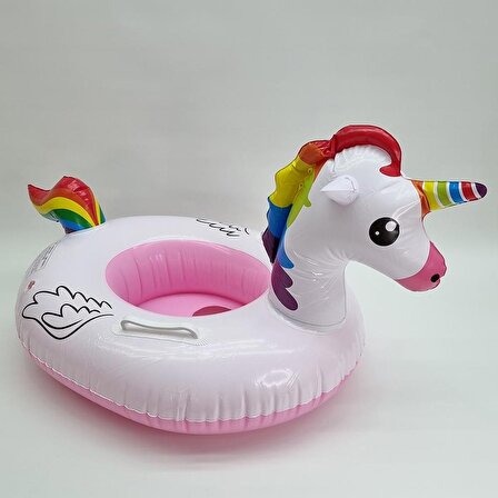 Unicorn Şekilli Tutmalı Bebek Simidi (Baby Float - Bebek Flatörü)