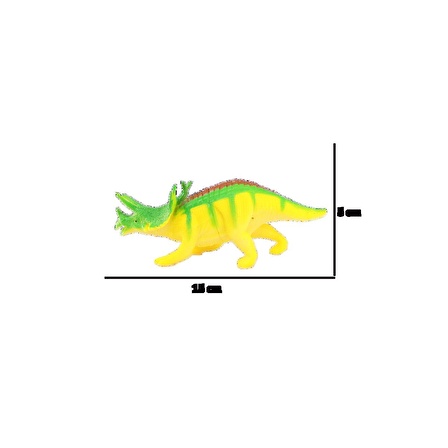 Styracosaurus Dinozor Sürüngenler Figür Oyuncak 15 cm