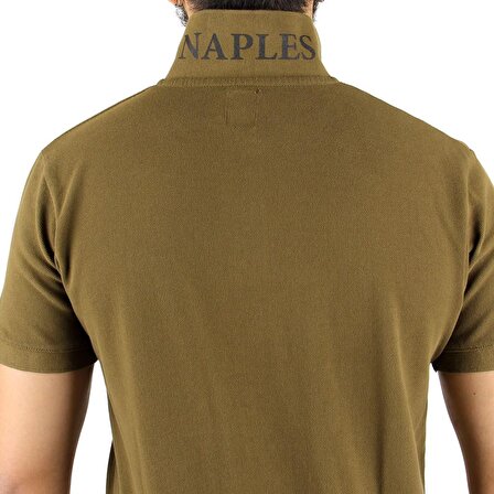 A+ Naples Erkek Haki Renk Polo Yaka T-shirt