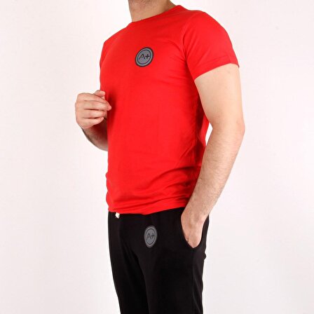 A+ Palermo Erkek Kırmızı Basic T-shirt