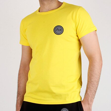 A+ Palermo Erkek Sarı Basic T-shirt