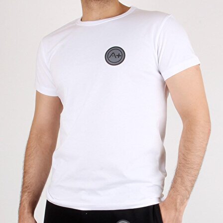 A+ Palermo Erkek Beyaz Basic T-shirt