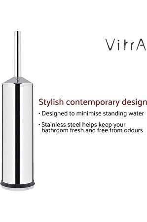 VitrA Arkitekta A44294 Tuvalet Fırçalığı Yerden Parlak Paslanmaz