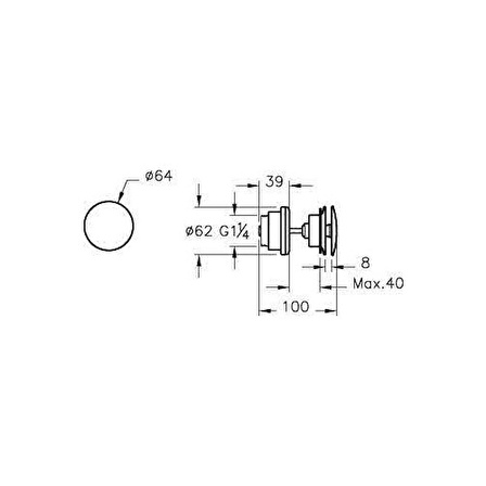 Artema A45149 Yuvarlak Lavabo Süzgeci Universal Basmalı