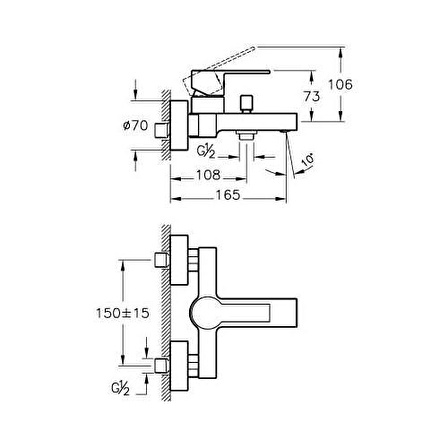 Artema Flo S A41937 Gümüş Banyo Bataryası