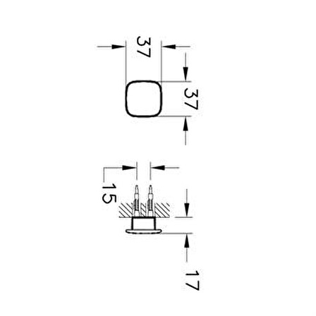 VitrA Eternity Küçük Kare Askı A44880