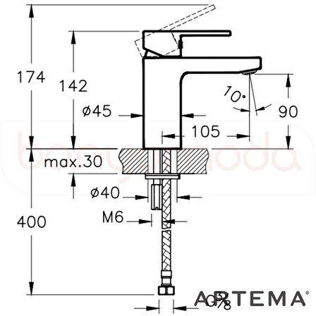 Artema Fold S A42532 Lavabo Bataryası